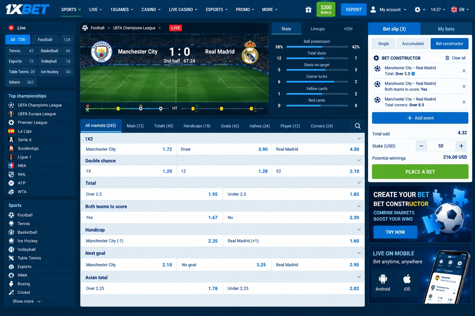 1xBet-live-football-betting-dashboard