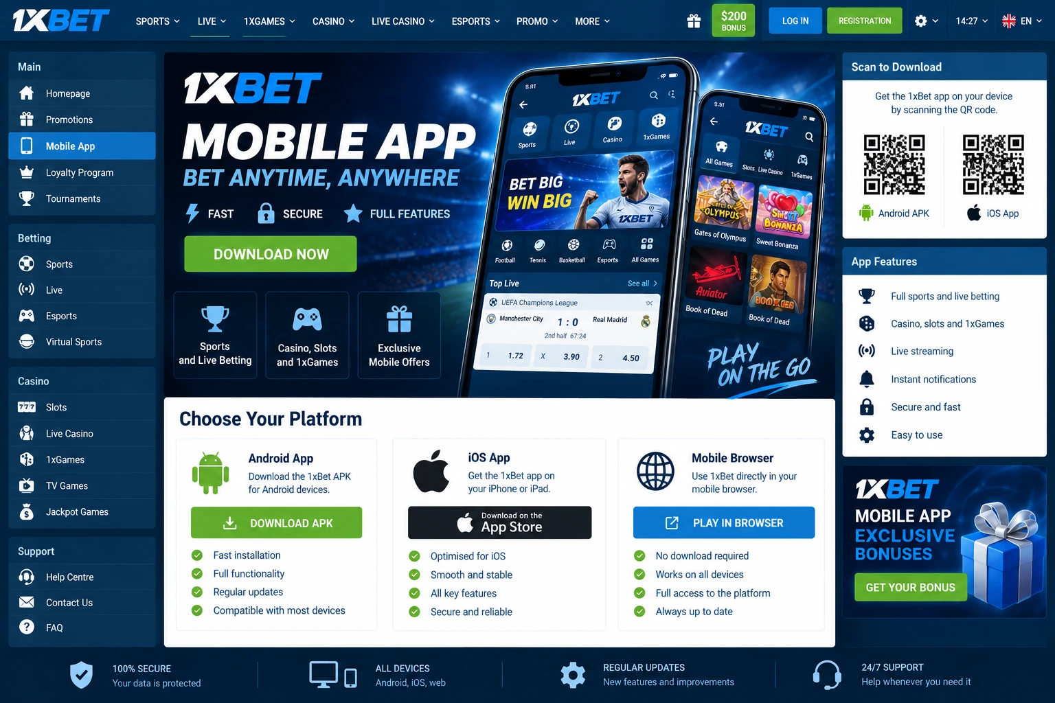 1xBet-mobile-app-download-page
