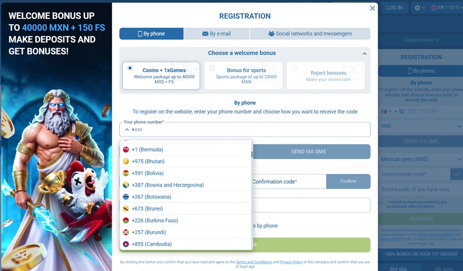 1xBet-account-registration-bonus-form