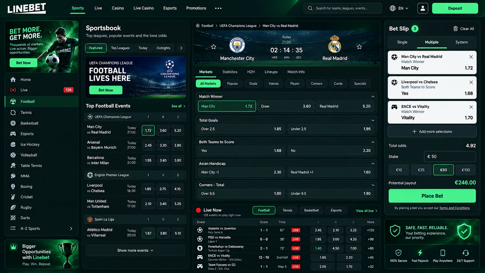 Linebet-sports-betting-dashboard
